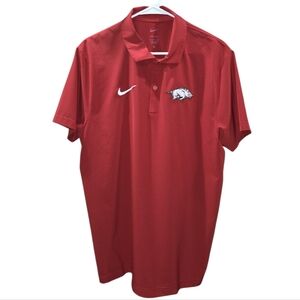 Nike Men's Arkansas Razorbacks Red Polo Shirt Size L